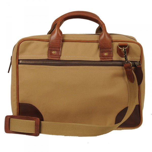 Melvill & Moon Canvas Laptop Bag | Khaki - KaryKase