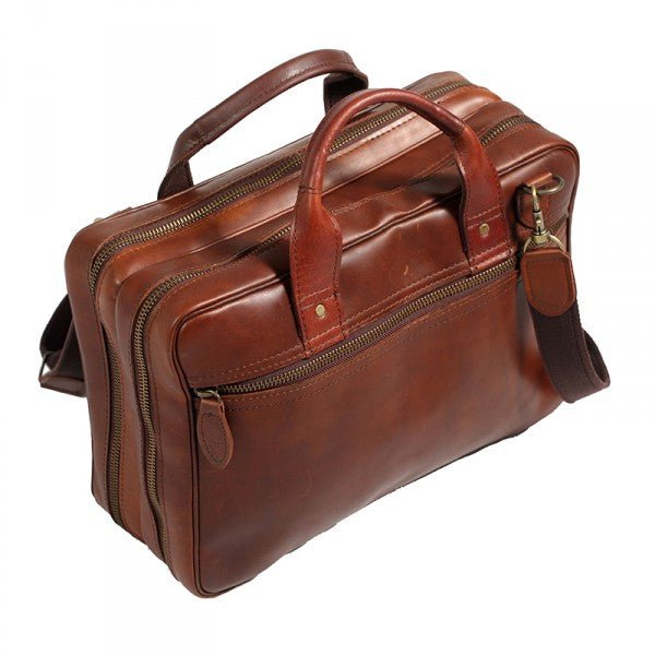 Melvill & Moon Leather Laptop Bag | Brown - KaryKase