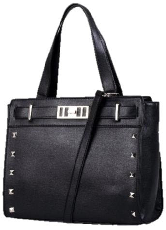 Pierre Cardin Abbey Studded Satchel Handbag | Black - KaryKase