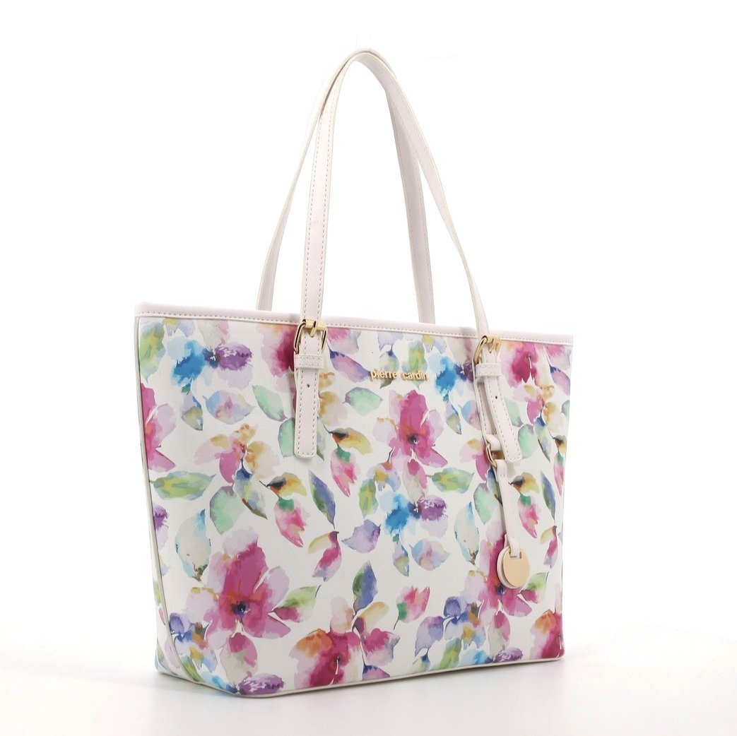 Pierre Cardin Emma Floral Tote Handbag | White Floral - KaryKase