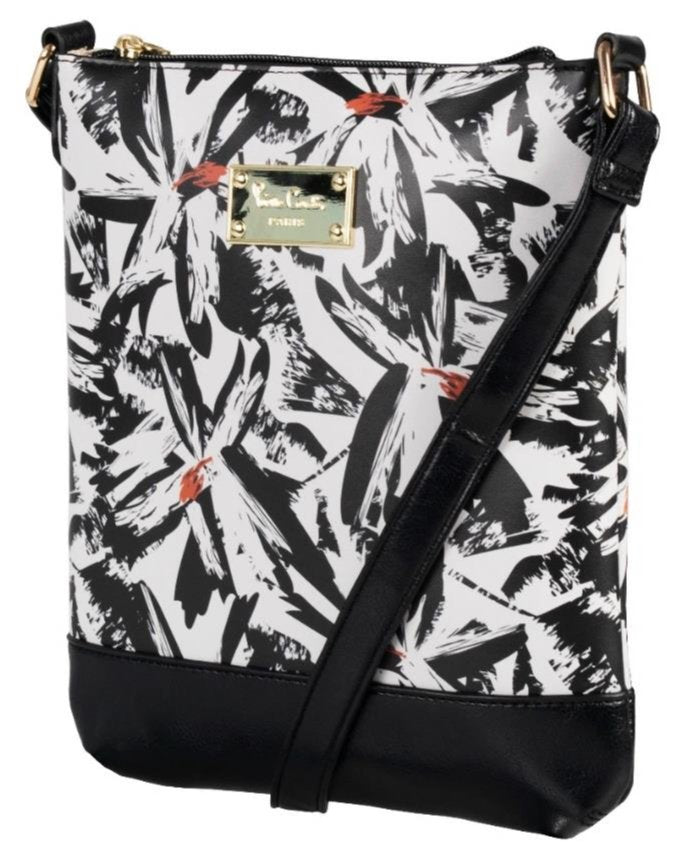 Pierre Cardin Kelly Floral Crossbody Bag | Grey Black - KaryKase