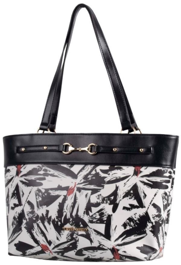 Pierre Cardin Kelly Floral Tote Handbag | Grey Black - KaryKase