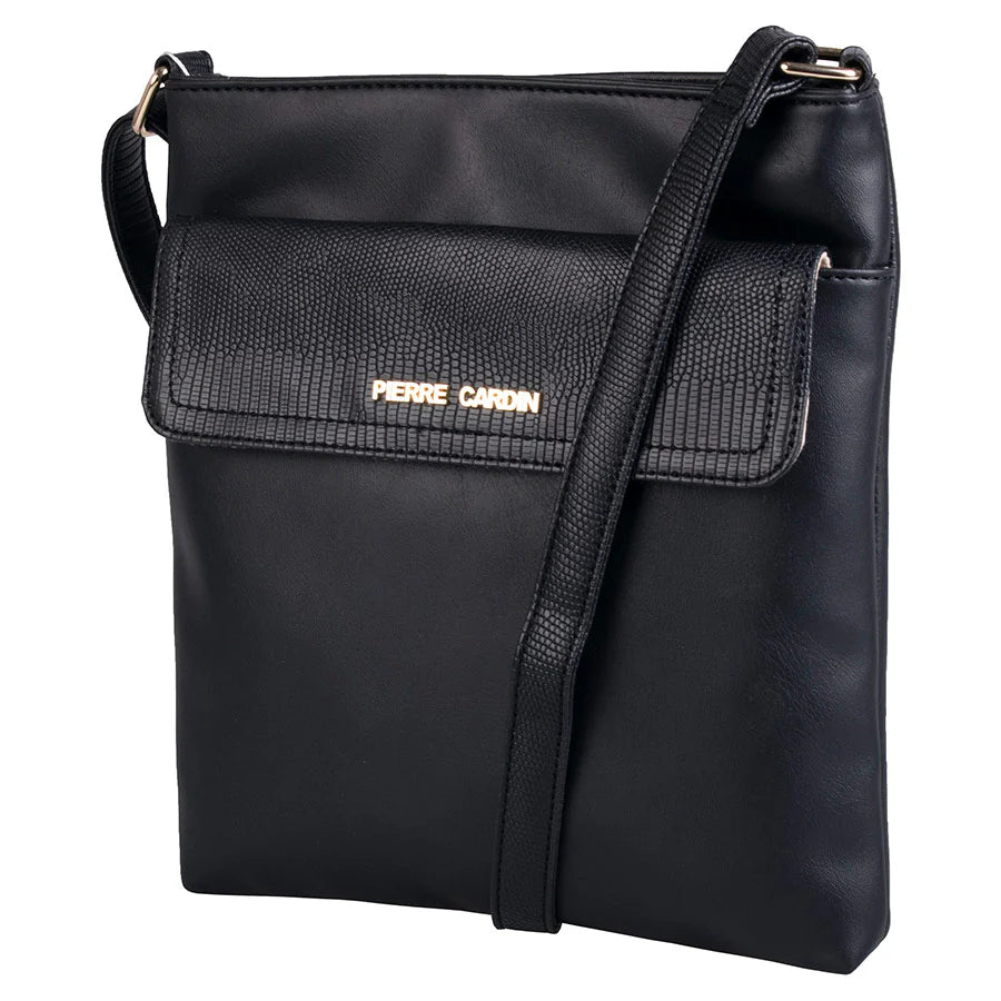 Pierre Cardin Londi Textured Trim Crossbody | Black - KaryKase