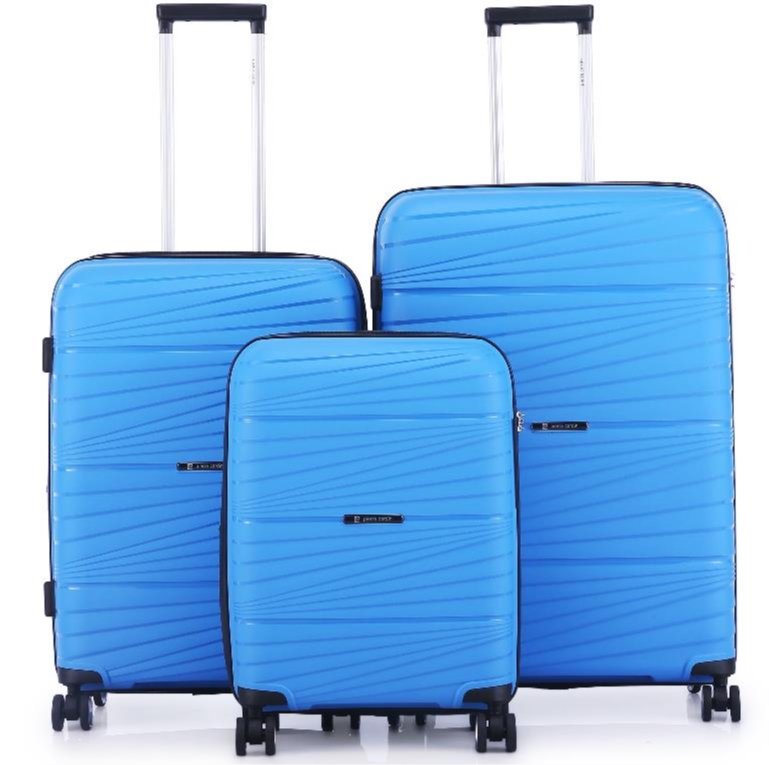 Pierre Cardin Montpellier Luggage Spinner 3 Piece Set | Sky Blue - KaryKase