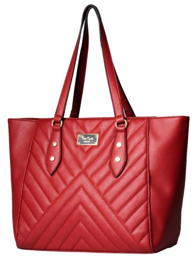 Pierre Cardin Noni Quilted Tote Handbag | Red - KaryKase