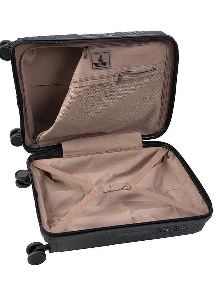 Polo Horizon Cabin 55cm Spinner Trolley Case | Metallic Black - KaryKase