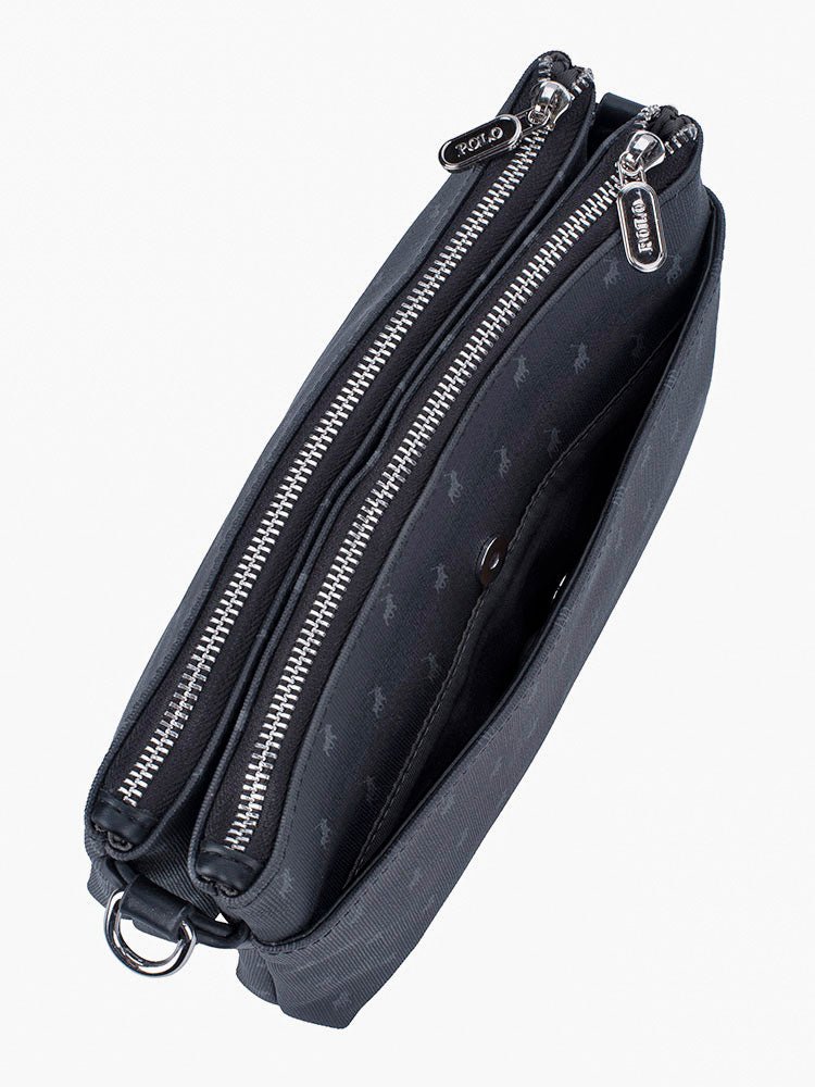 Polo Signature Lifestyle Double Compartment Sling | Black - KaryKase