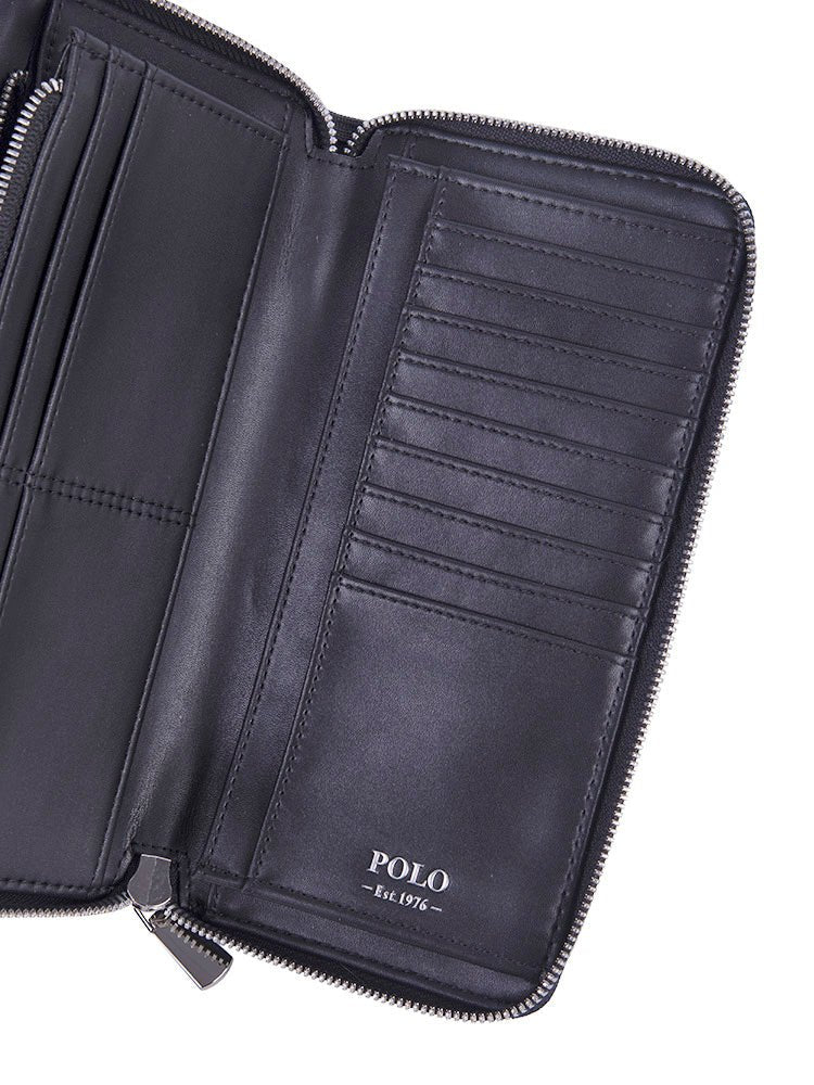 Polo Signature Travel Travel Wallet | Black - KaryKase