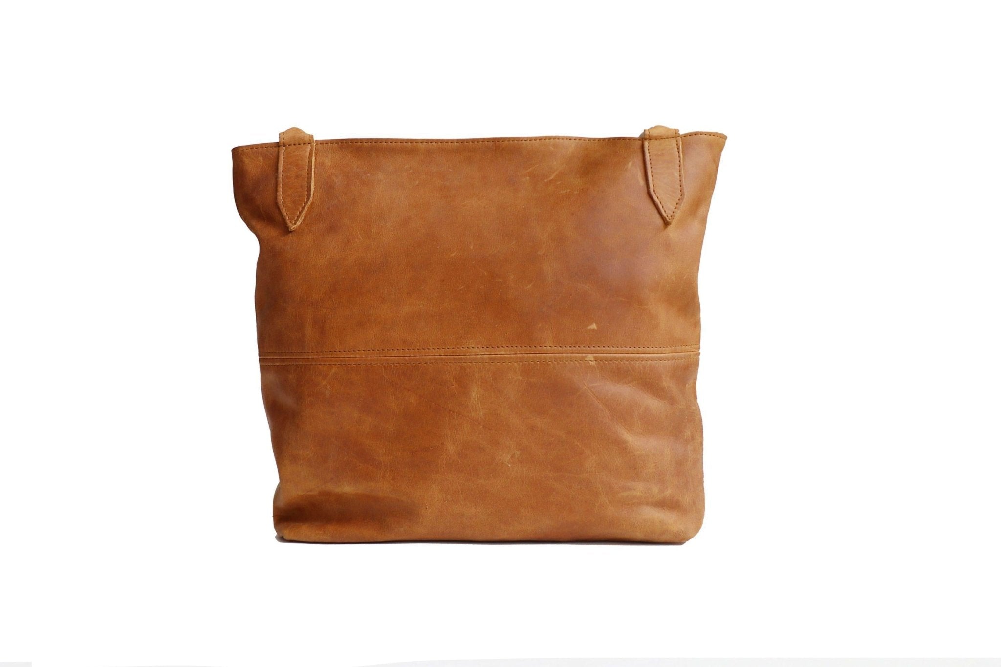 Tan Leather Goods - Ashley Leather Handbag | Toffee - KaryKase