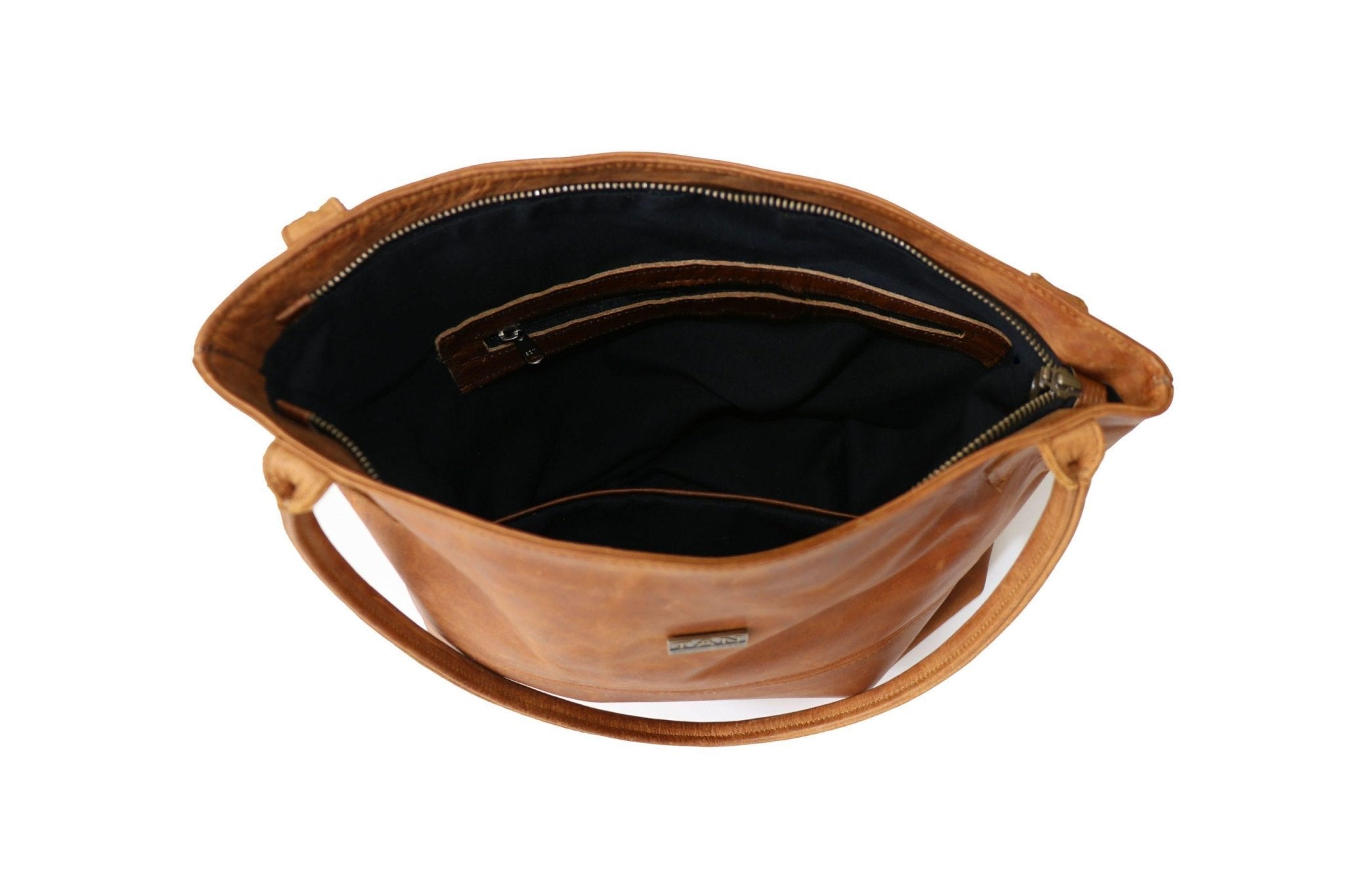 Tan Leather Goods - Ashley Leather Handbag | Toffee - KaryKase