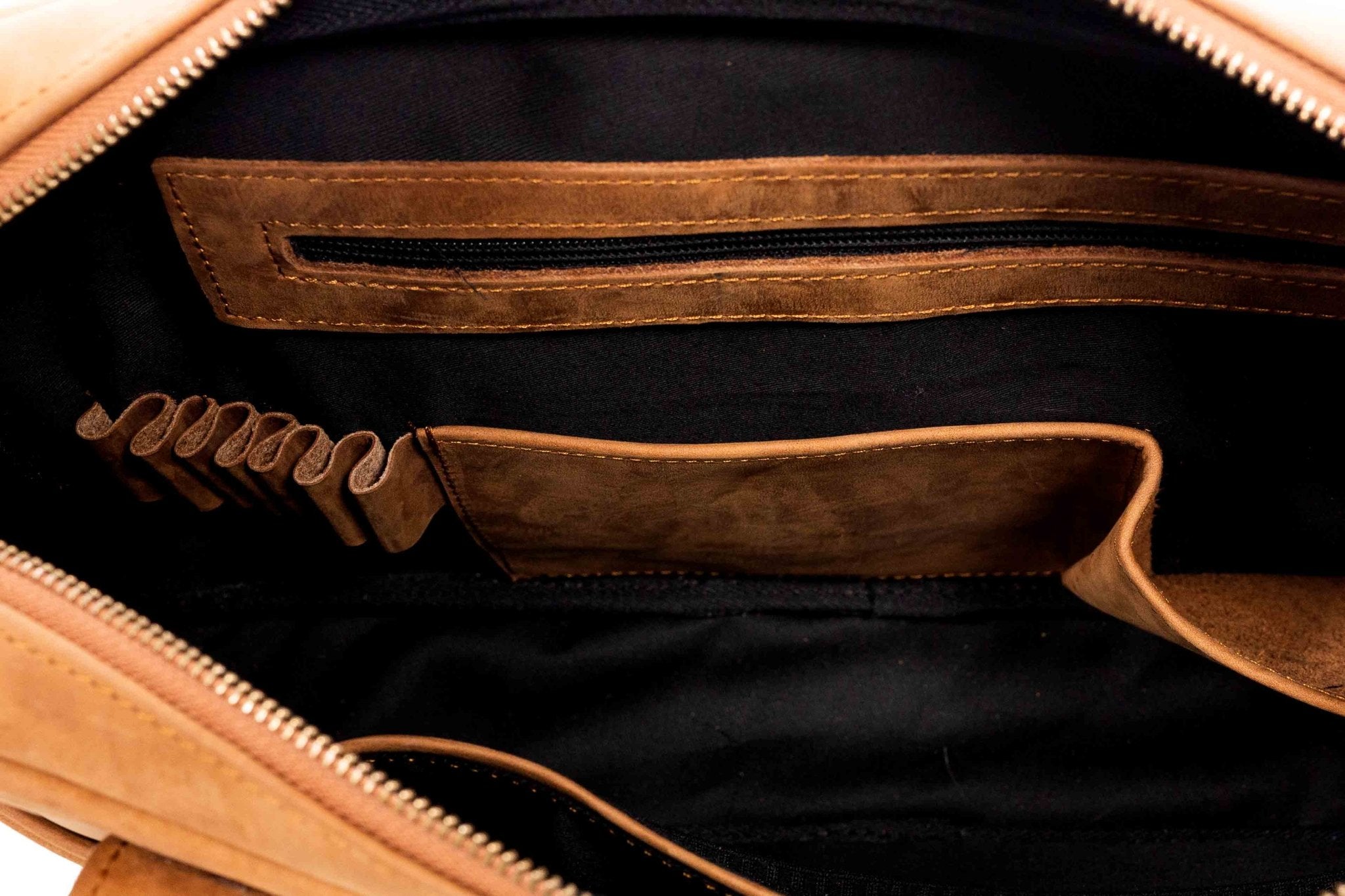 Tan Leather Goods - Bailey Laptop Bag | Toffee - KaryKase