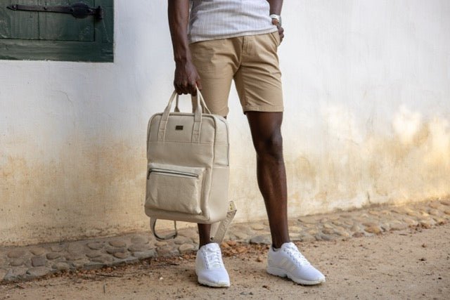 Tan Leather Goods - Charlie Backpack | Cream - KaryKase