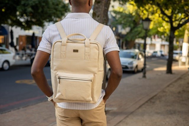 Tan Leather Goods - Charlie Backpack | Cream - KaryKase