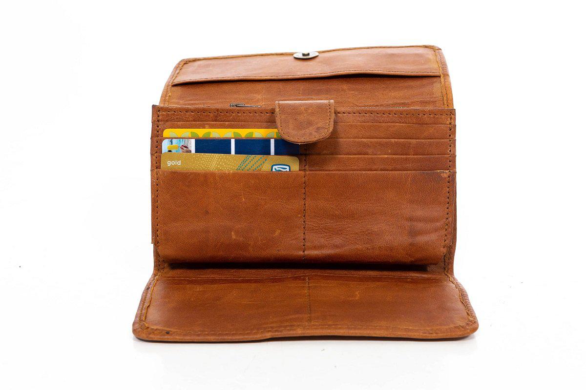 Tan Leather Goods - Lauren Leather Ladies Wallet | Toffee - KaryKase