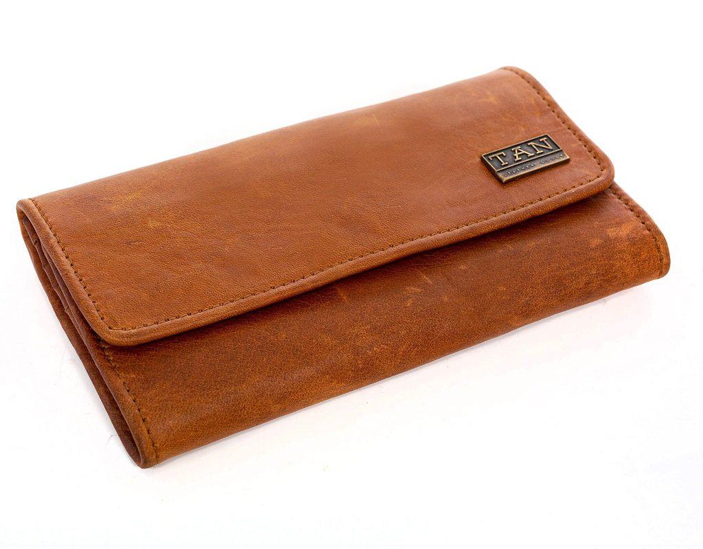 Tan Leather Goods - Lauren Leather Ladies Wallet | Toffee - KaryKase