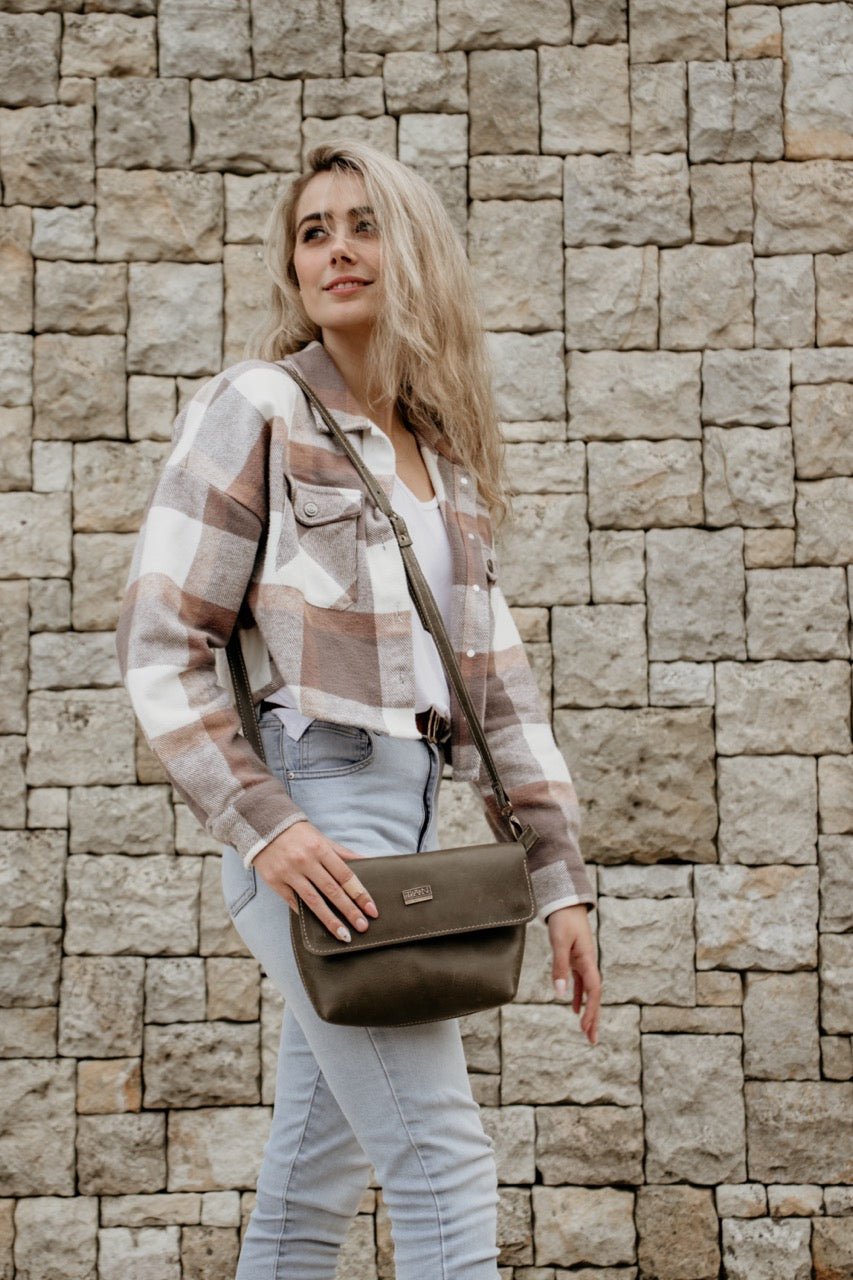 Tan Leather Goods - Mila Sling Bag | Olive - KaryKase