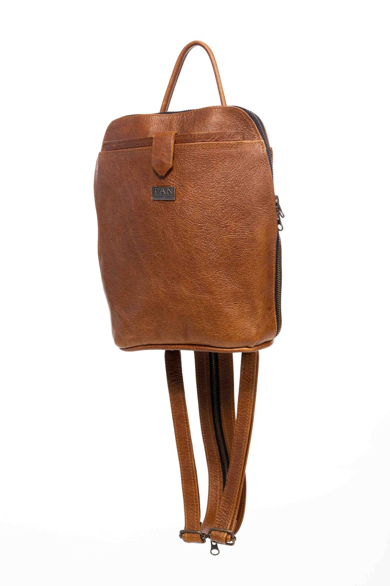 Tan Leather Goods - Olivia Leather Backpack | Pecan - KaryKase