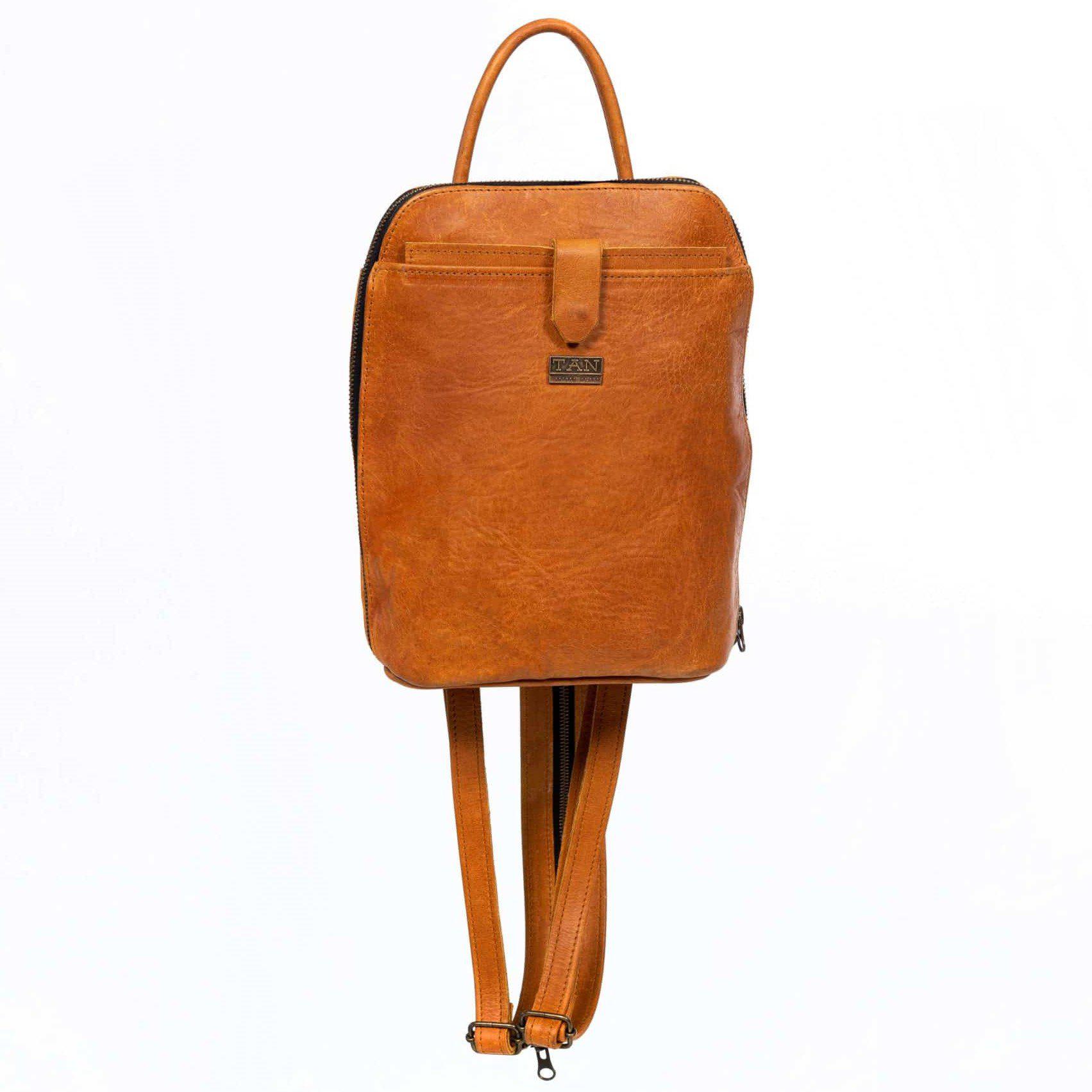 Tan Leather Goods - Olivia Leather Backpack | Toffee - KaryKase