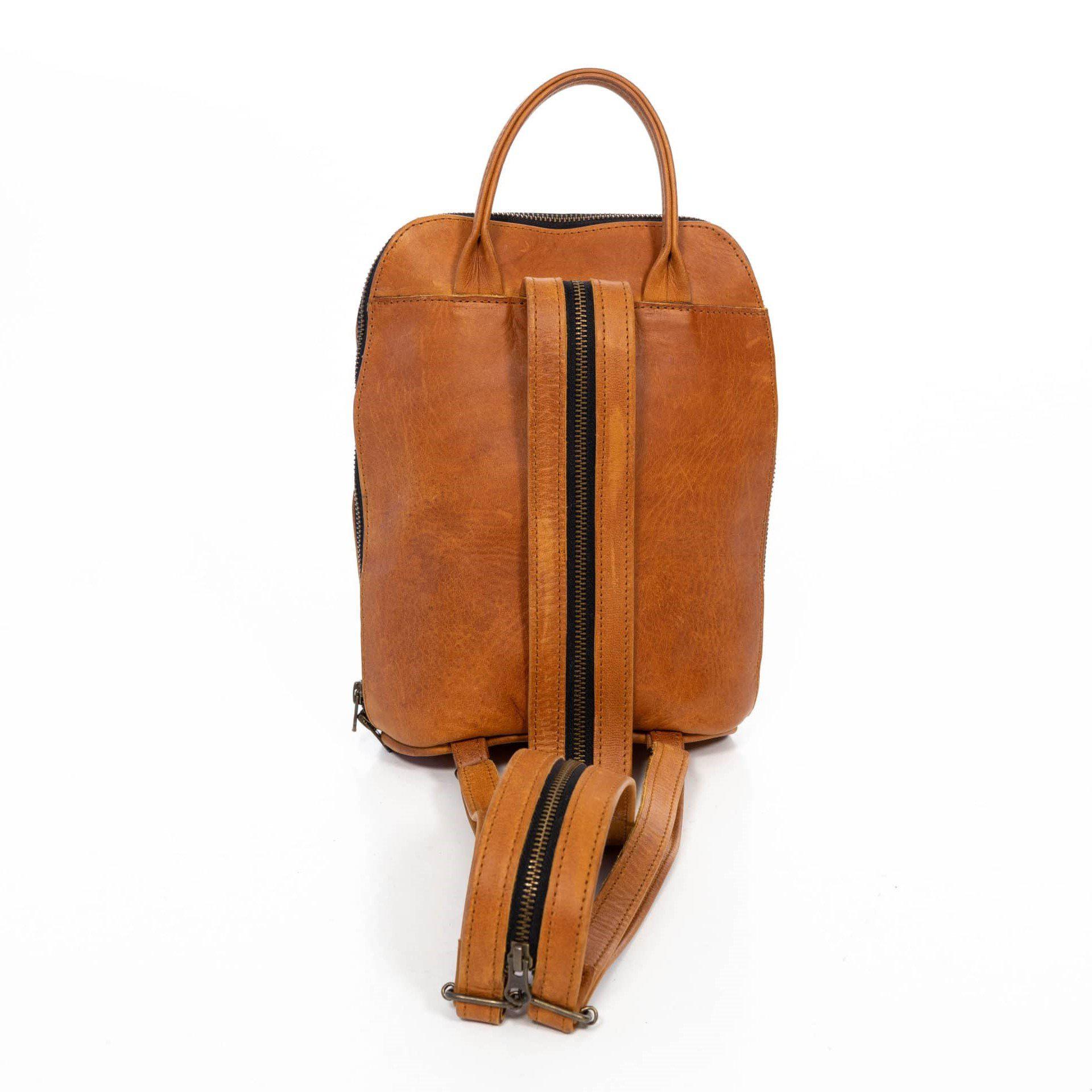 Tan Leather Goods - Olivia Leather Backpack | Toffee - KaryKase