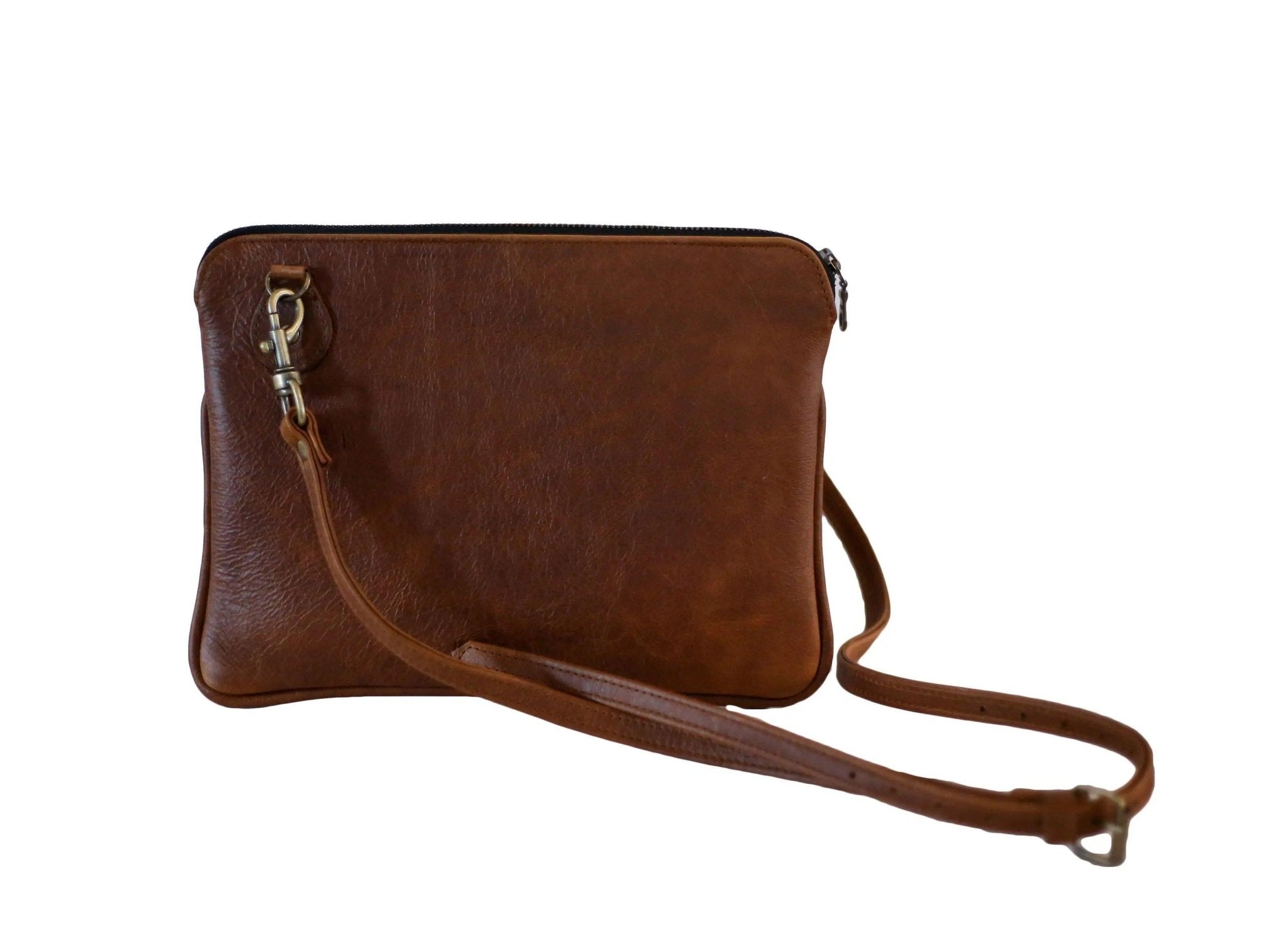 Tan Leather Goods - Taylor Leather Sling Bag | Pecan - KaryKase