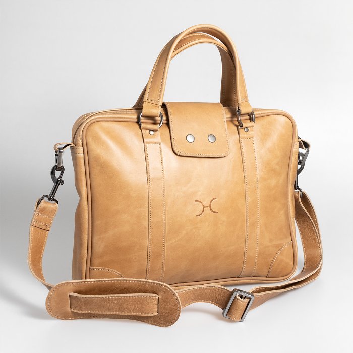 Thandana 15" Leather Laptop Bag - KaryKase