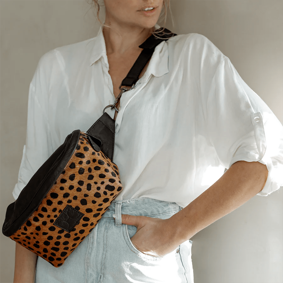 Thandana Animal Print Leather Ari Bum Bag - Fanny Pack - KaryKase