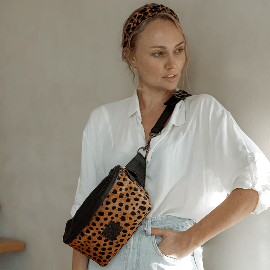 Thandana Animal Print Leather Ari Bum Bag - Fanny Pack - KaryKase