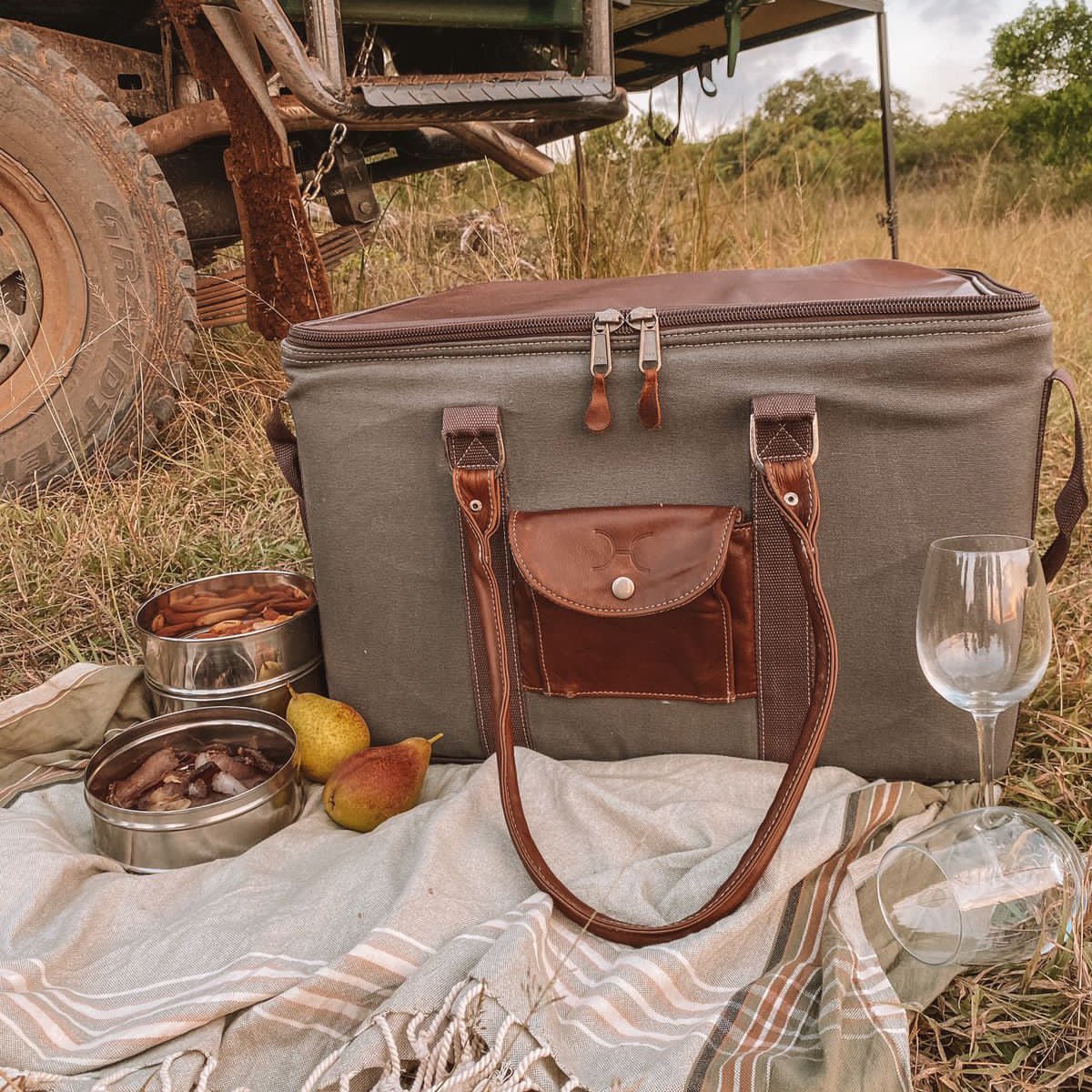 Thandana Canvas & Leather Big Boy Box 45L Cooler - KaryKase