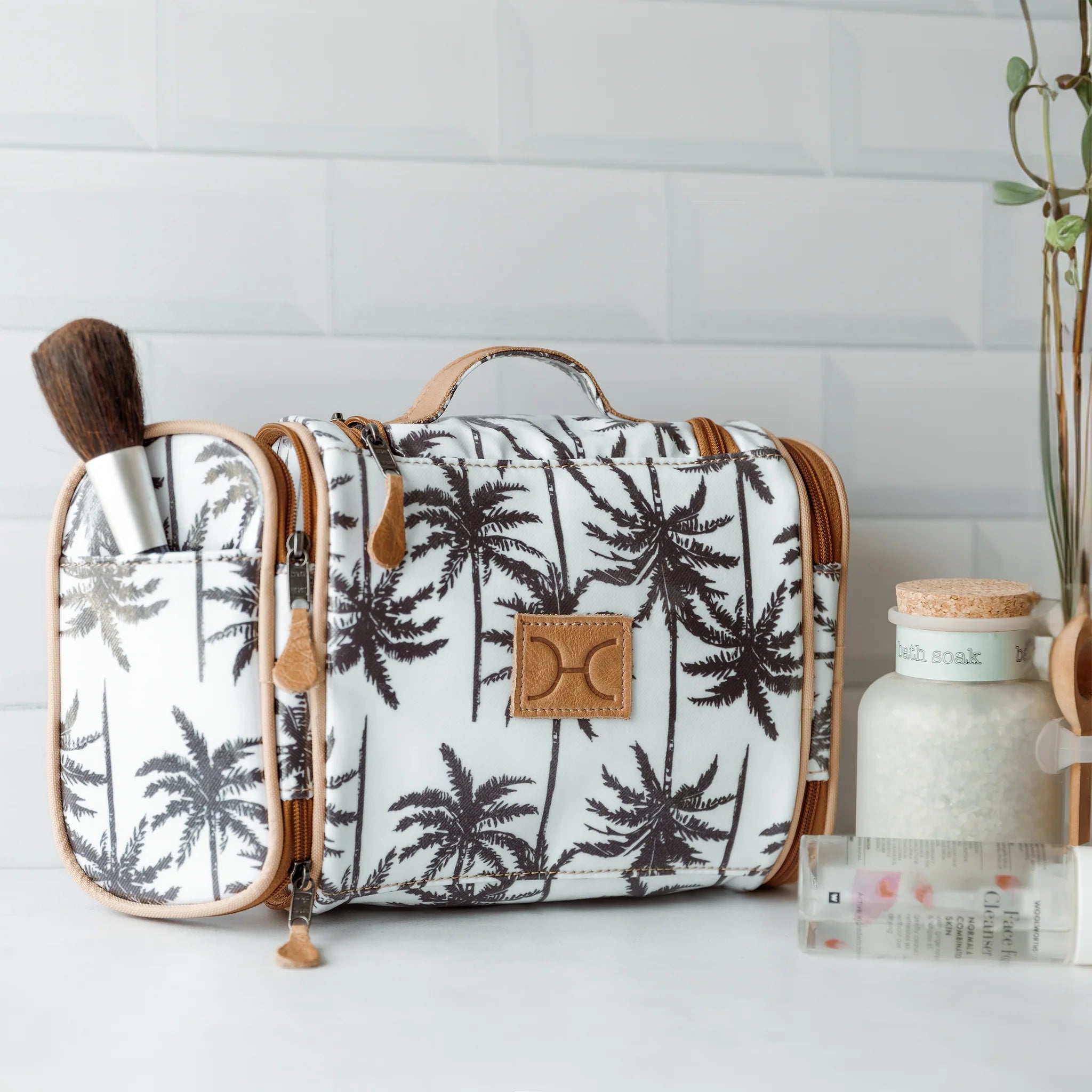 Thandana Laminated Fabric Compact Travel Vanity Bag - KaryKase