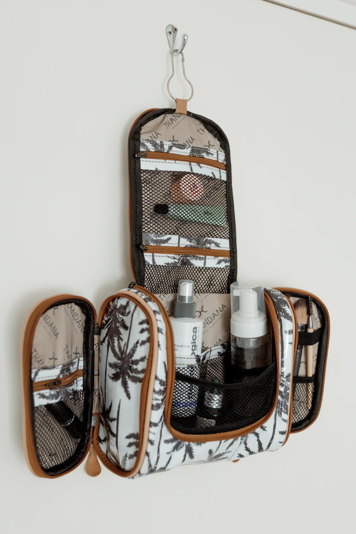 Thandana Laminated Fabric Compact Travel Vanity Bag - KaryKase