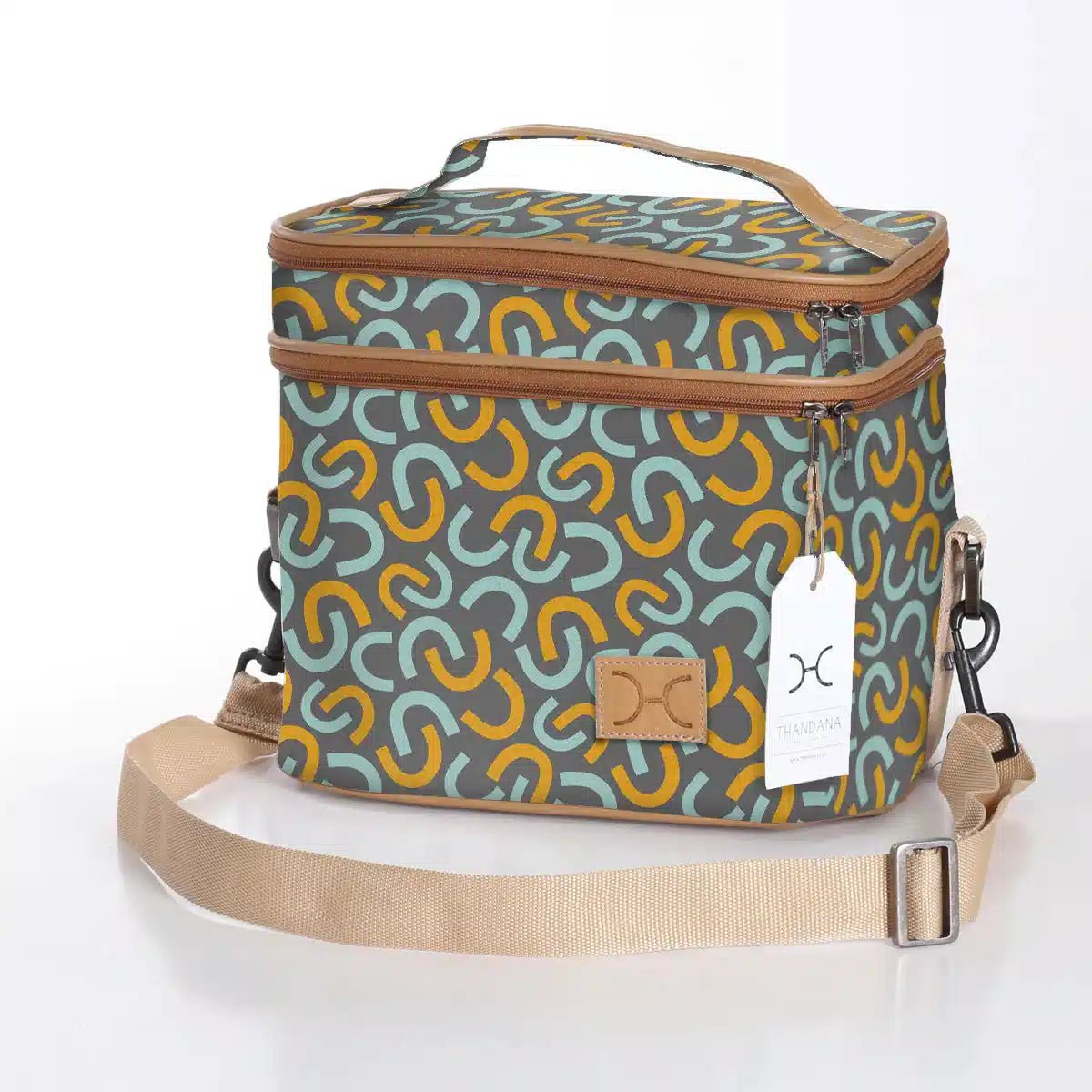 Thandana Laminated Fabric Double Decker Cooler Bag - KaryKase