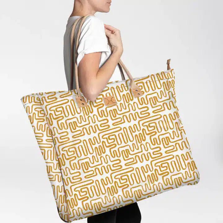 Thandana Laminated Fabric Jumbo Beach Bag - KaryKase