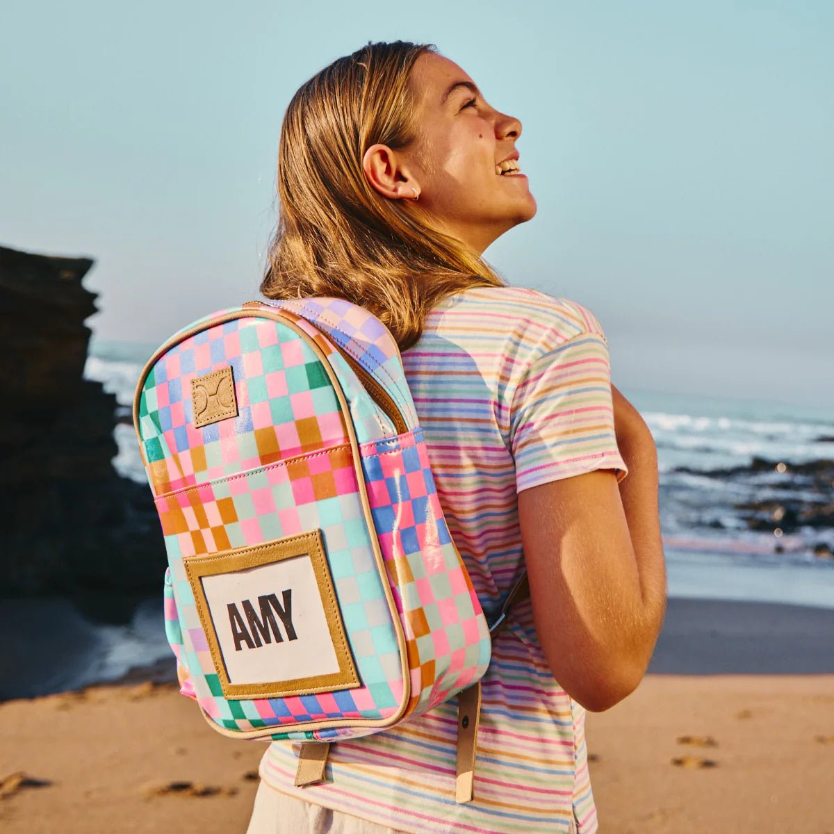 Thandana Laminated Fabric Kids Backpack - KaryKase