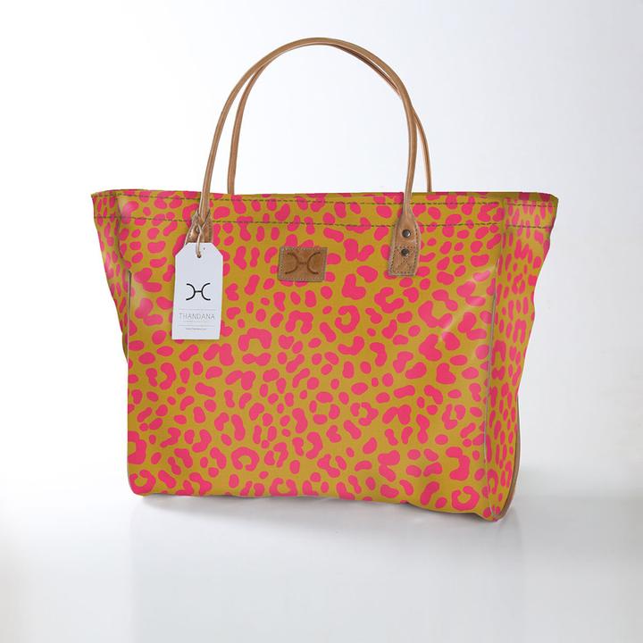 Thandana Laminated Fabric Medium Beach Bag - KaryKase