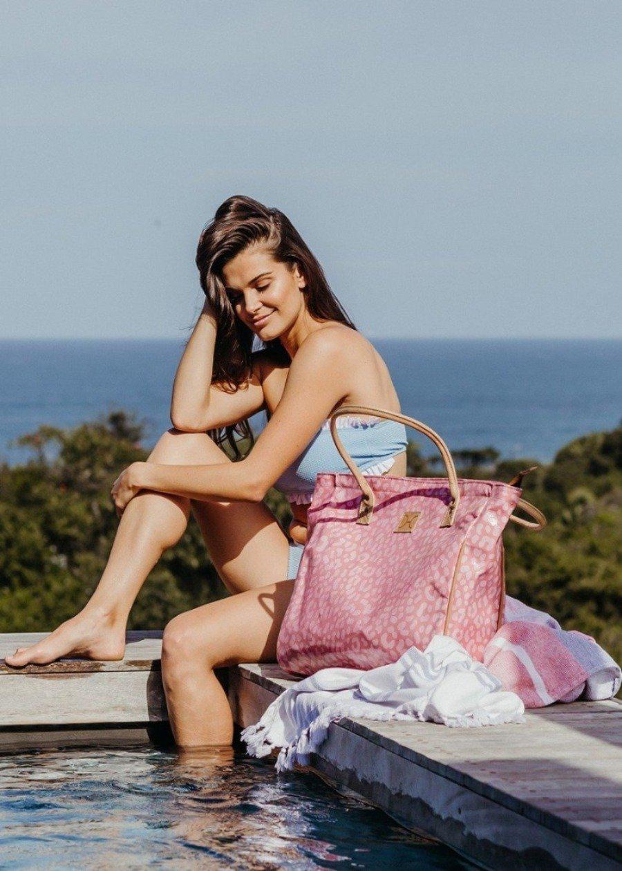 Thandana Laminated Fabric Medium Beach Bag - KaryKase