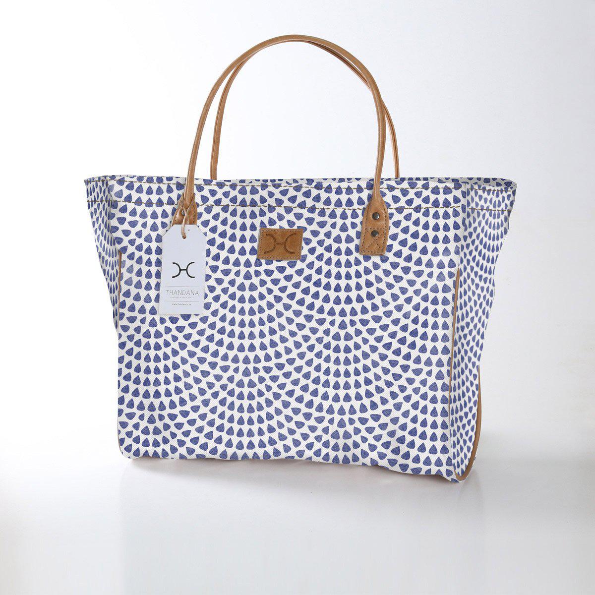 Thandana Laminated Fabric Medium Beach Bag - KaryKase