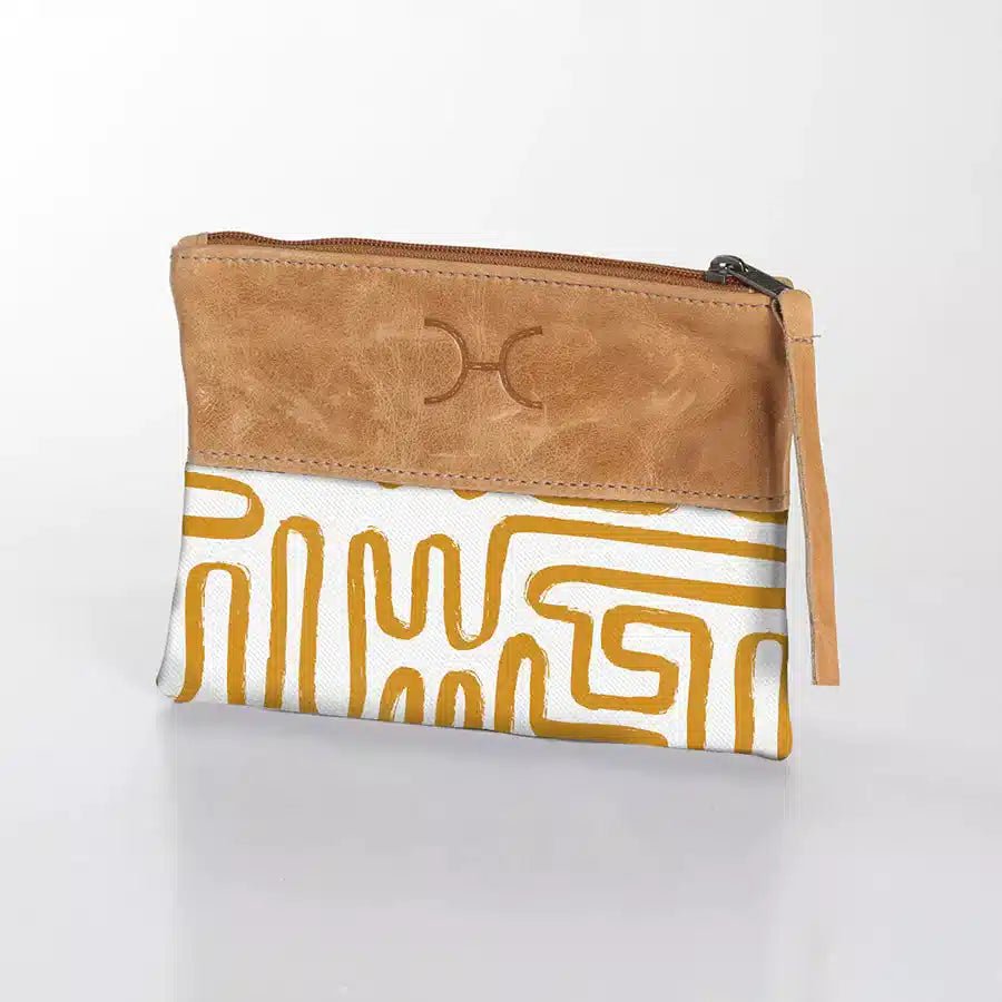 Thandana Laminated Fabric With Leather Pouch | New Designs - KaryKase