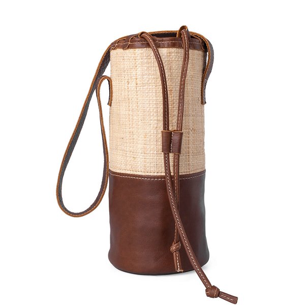 Thandana Leather Banana Leaf Wine Cooler - KaryKase