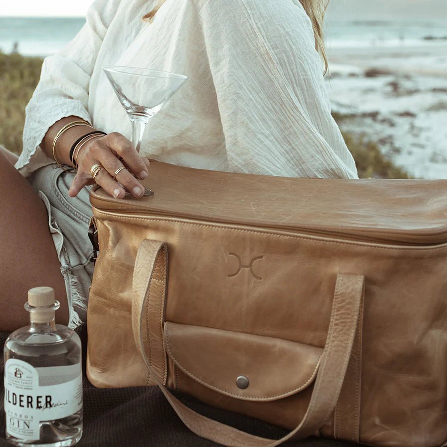 Thandana Leather Caddy Cooler Bag - KaryKase