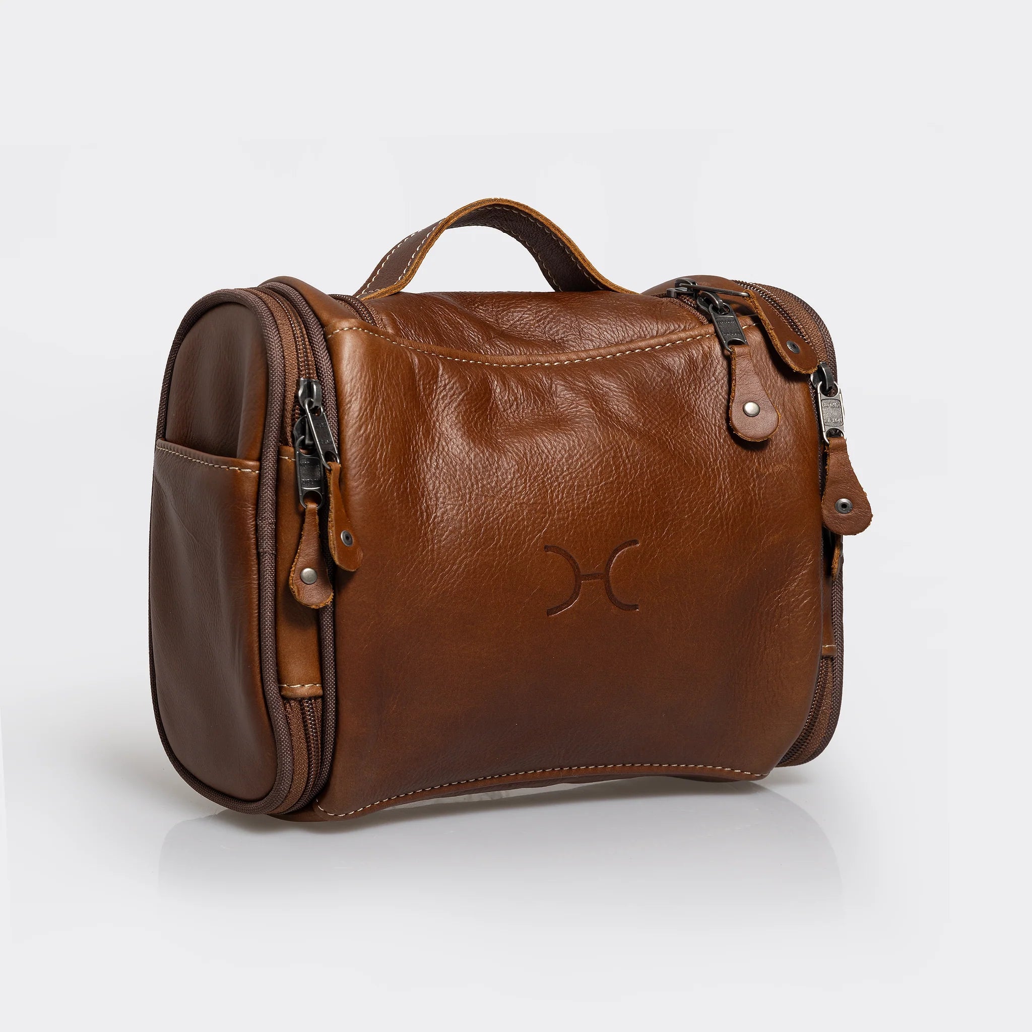 Thandana Leather Compact Travel Vanity Bag - KaryKase