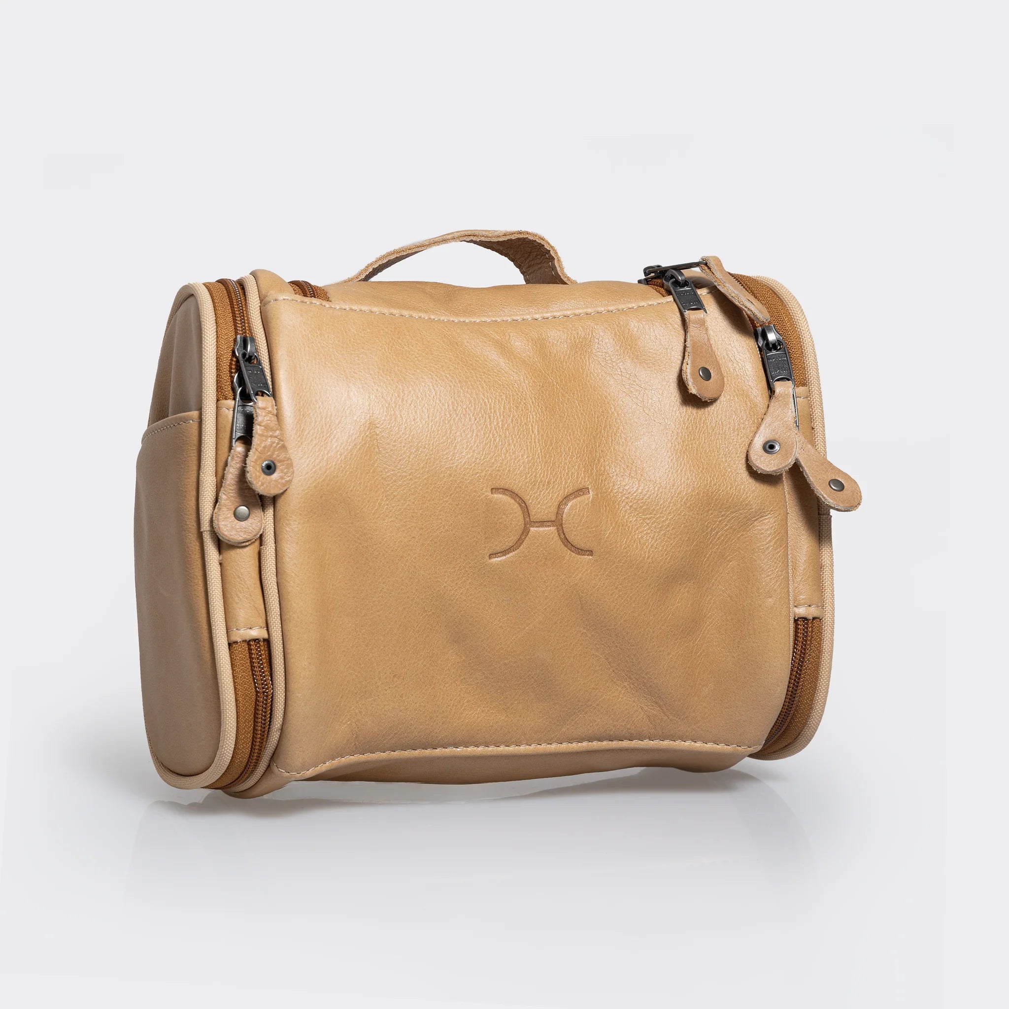 Thandana Leather Compact Travel Vanity Bag - KaryKase