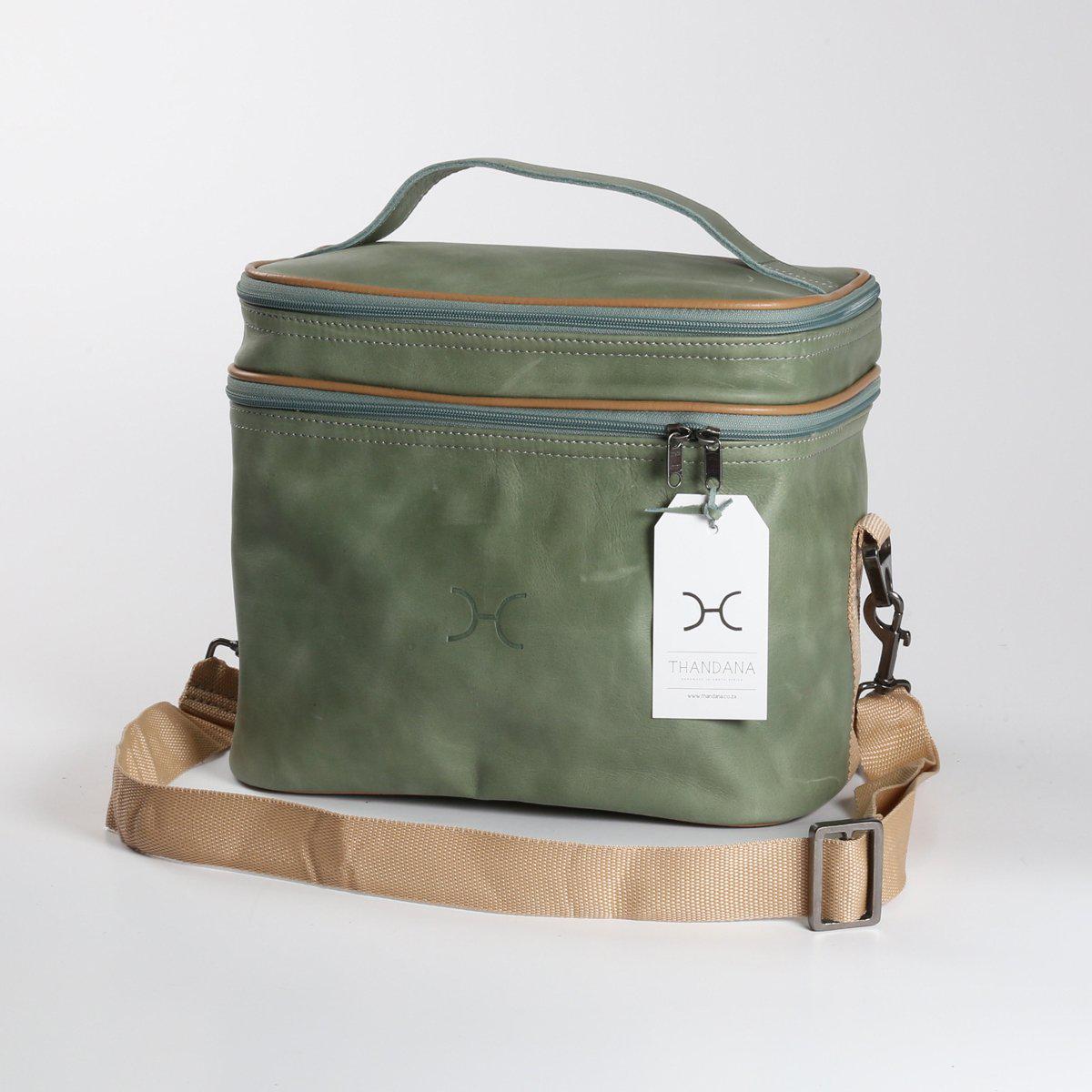 Thandana Leather Double Decker Cooler Bag - KaryKase