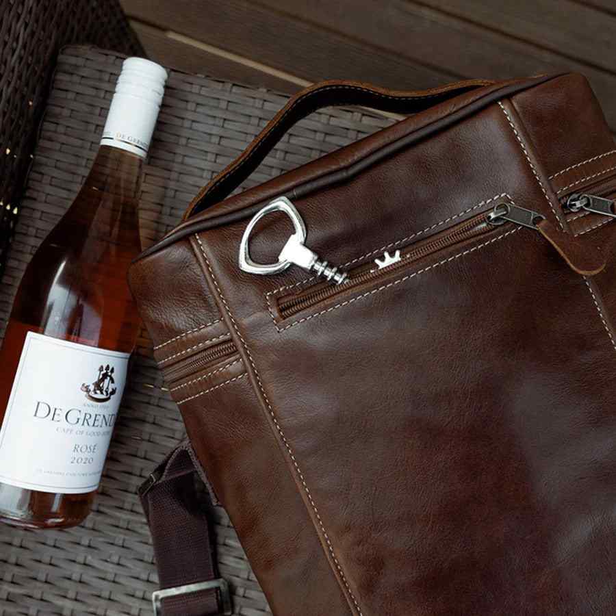 Thandana Leather Jumbo Wine Cooler Carry Bag - KaryKase