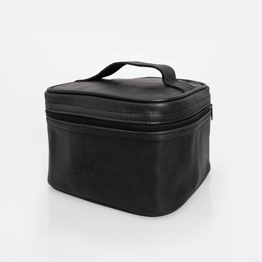 Thandana Leather Mini Decker Cooler Bag | Black - KaryKase