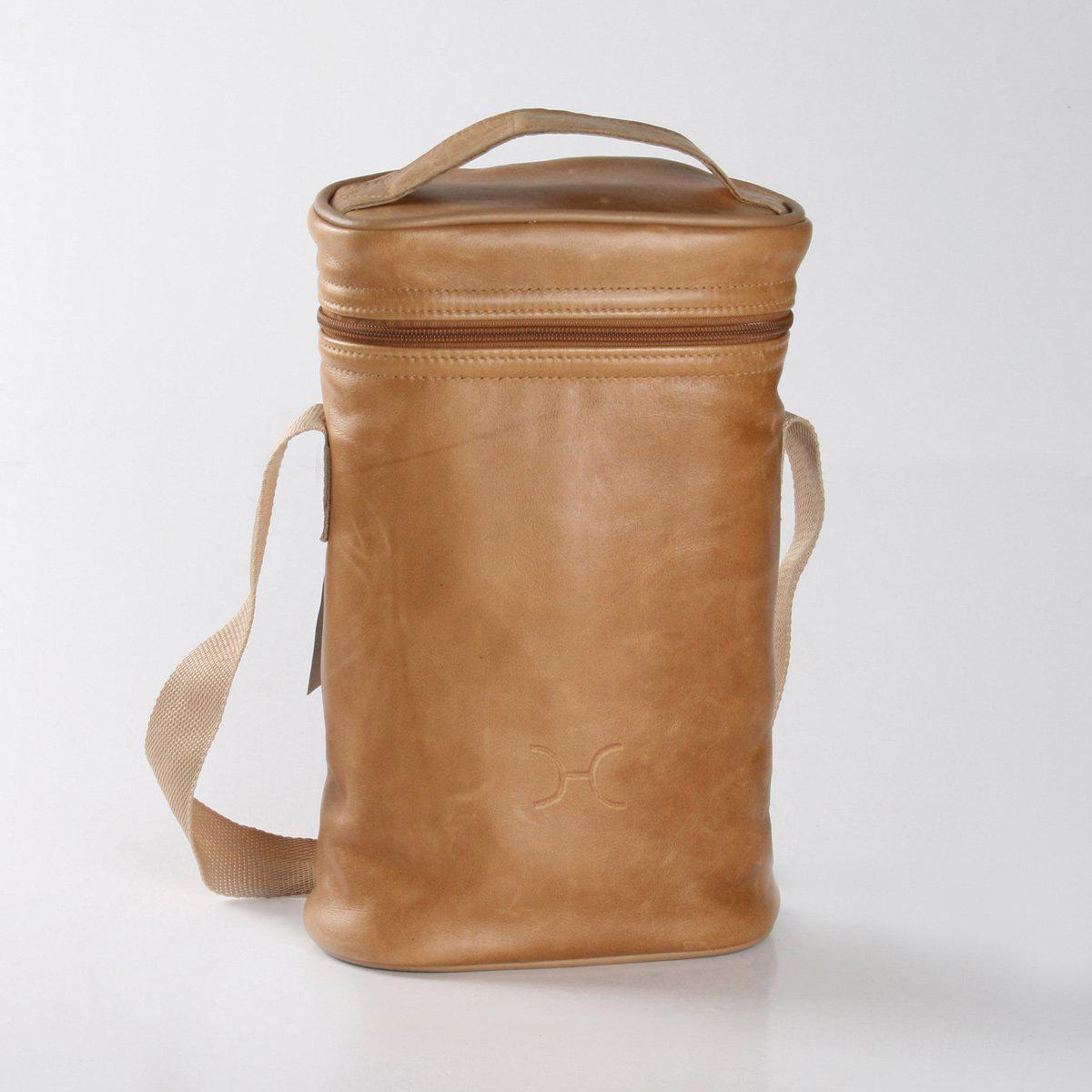 Thandana Leather Wine Cooler Double Carry Bag - KaryKase