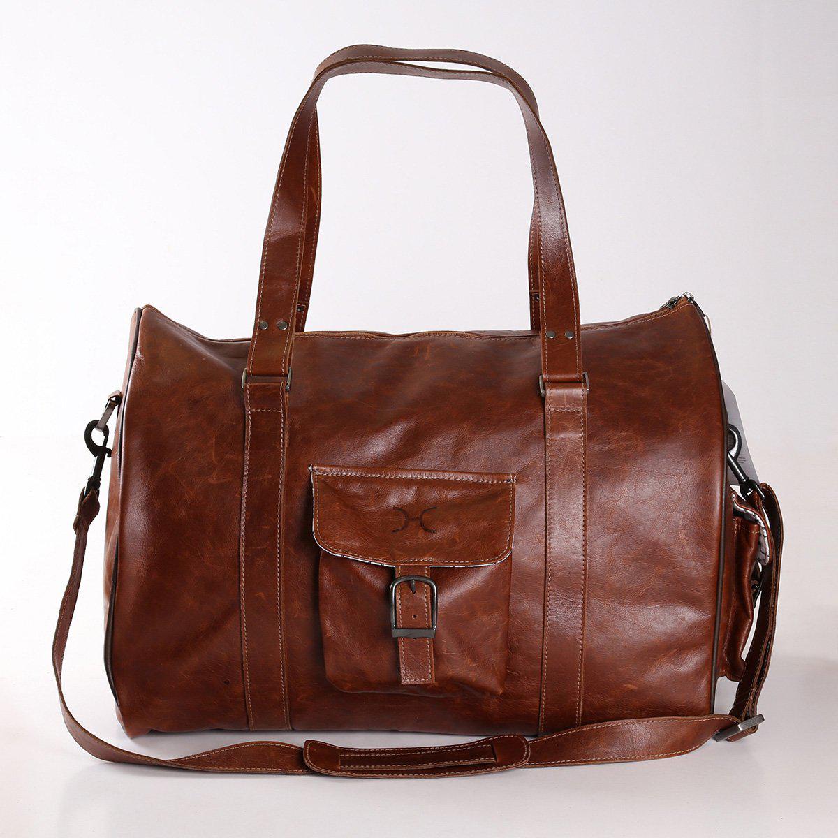 Thandana Mens Cabin Leather Luggage Bag - KaryKase