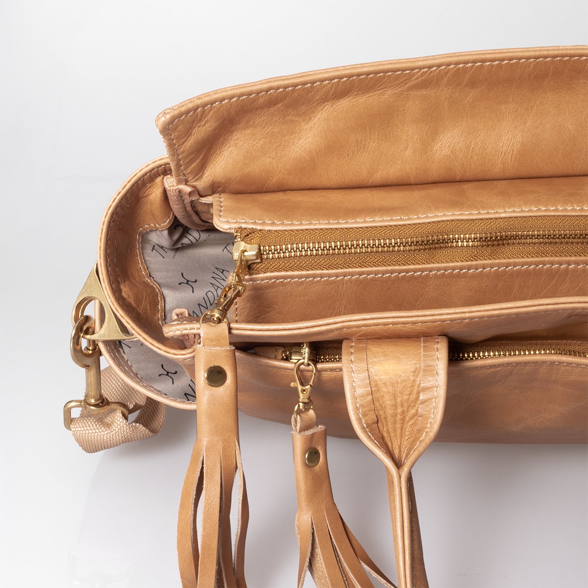 Thandana Noa Leather Nappy Bag | Tobacco - KaryKase