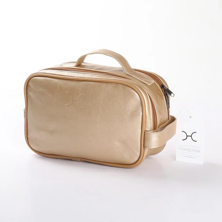 Thandana Unisex Metallic Leather Vanity Case - KaryKase