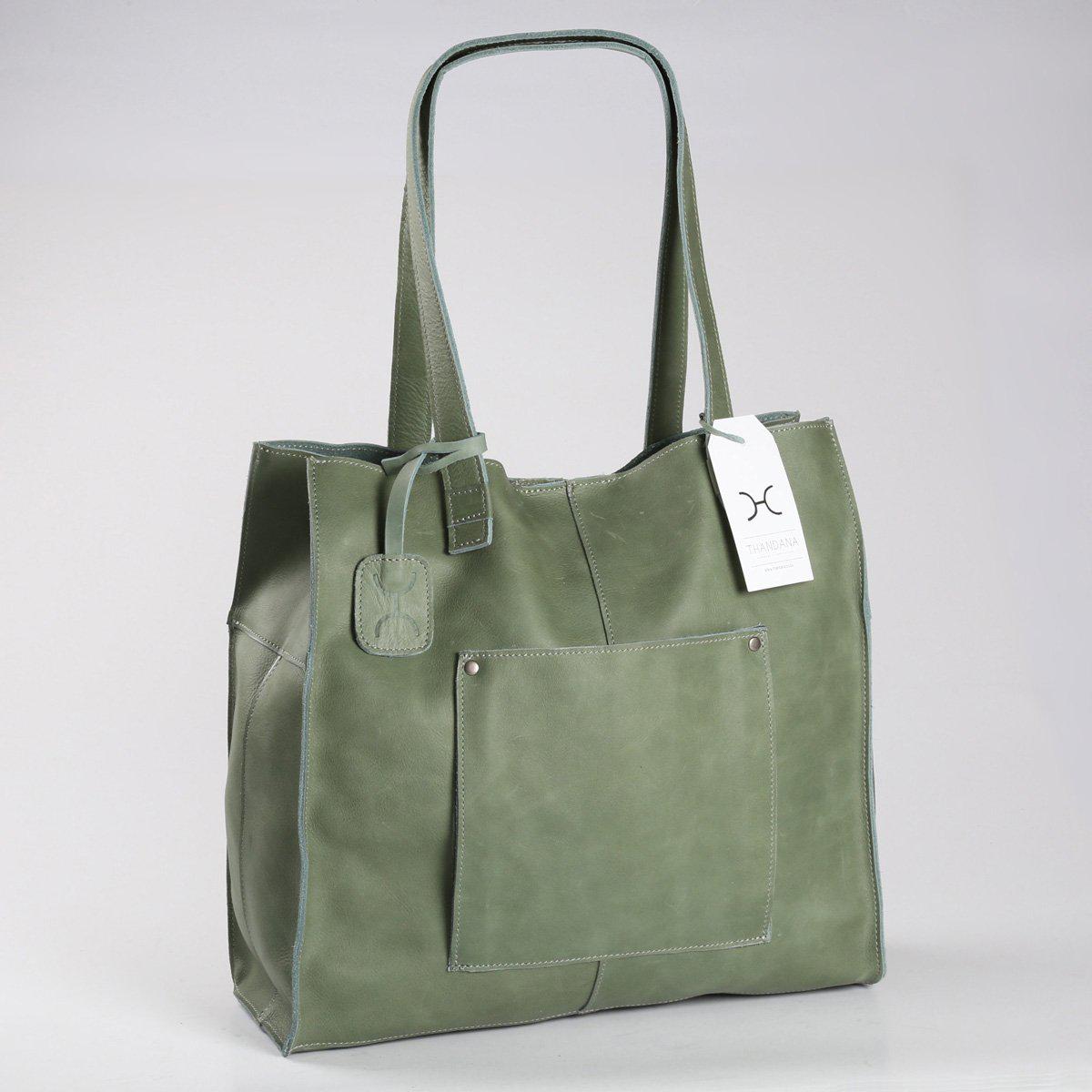 Thandana Zippered Tote Leather Handbag - KaryKase