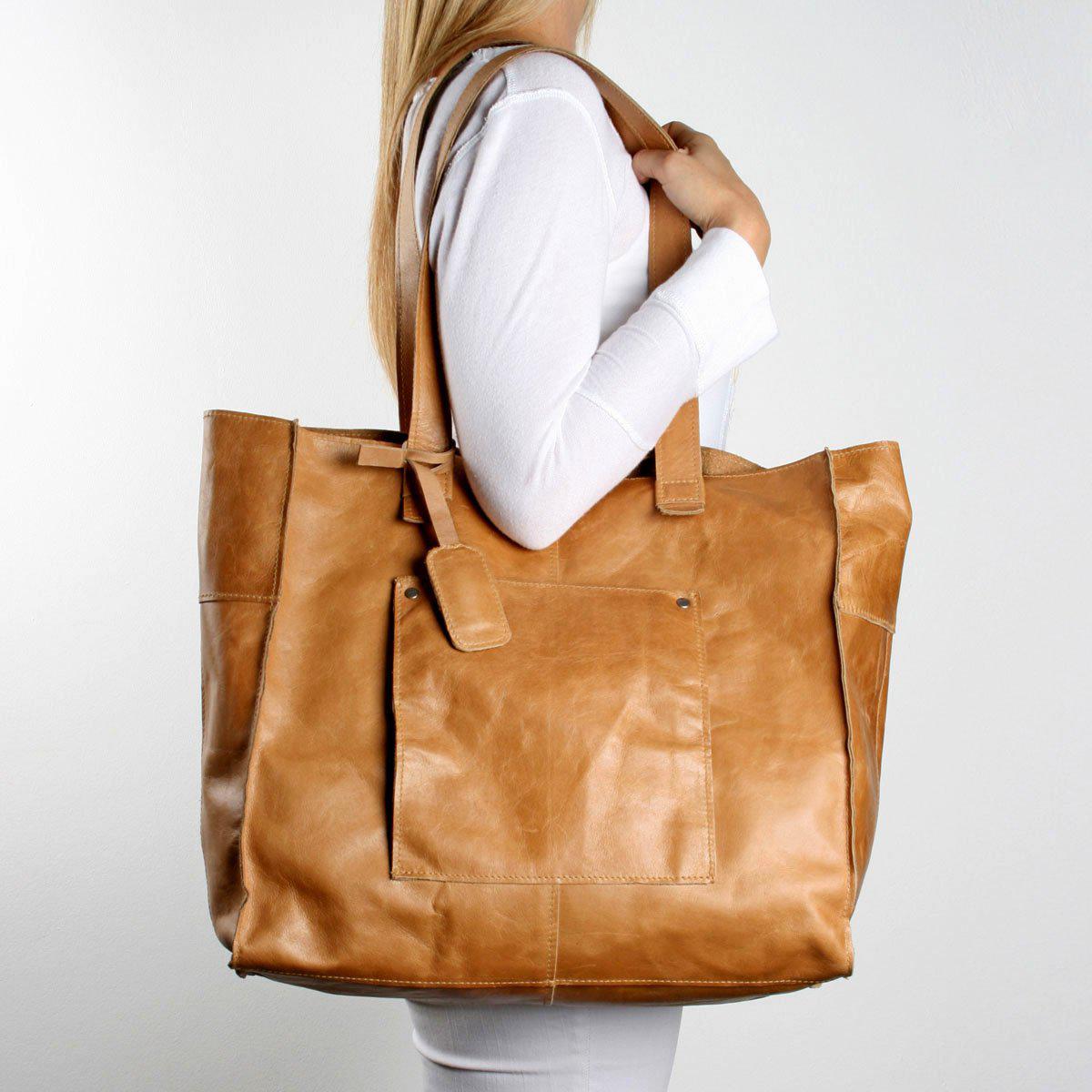 Thandana Zippered Tote Leather Handbag - KaryKase